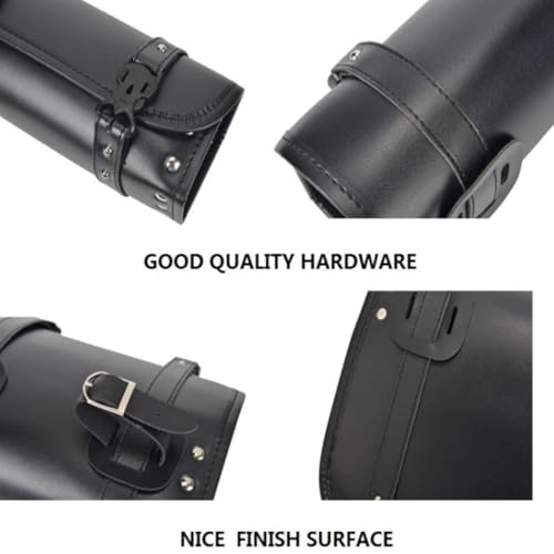Bolsa colgante para motocicleta Abaodam de cuero estilo vintage para almacenamiento y accesorios compatible con motos cruiser y eléctricas miniatura 4