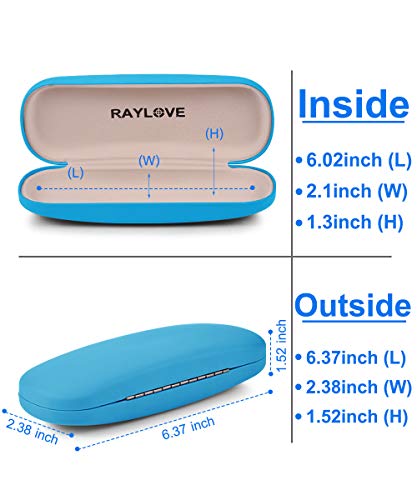 Image of RayLove Unisex Hard Shell Eyeglasses Cases, Protective Case For Glasses