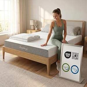 Arensberger Matratze LINA 160x200cm Höhe 11cm | NANOCELL® Gel-Schaum | Mittelfest H3 | Premium-Bezug 240g/m² | 60°C waschbar | Kaltschaum-Matratze 160x200 | Note 1,1 | Öko-Tex Zertifiziert