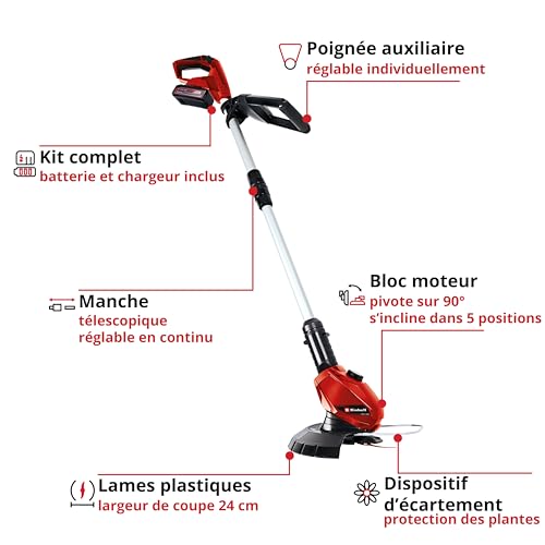 Einhell Coupe-Bordures sans Fil GE-CT 18 Li (1x 2,5 Ah) – vue 3