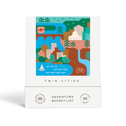 Reach International Outfitters Twin Cities Adventure Bucket List - 50 tarjetas para rascar para actividades al aire libre, atracciones turísticas y guía de monumentos históricos para explorar las