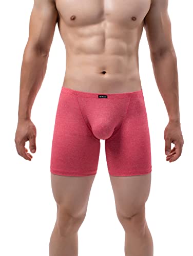 Ikingsky Men's Long Leg Boxer Briefs Sexy Bulge Trunks No Ride Up Underwear Soft Men Underpanties (X-Large, 7 Pack) #TOP6