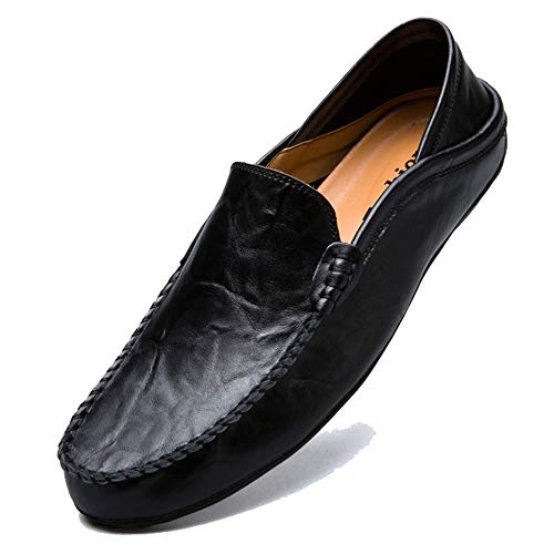 Men’s Soft Leather Slip On Loafers Flats Moccasins Oxfords Shoes Casual Driving Shoes Slippers