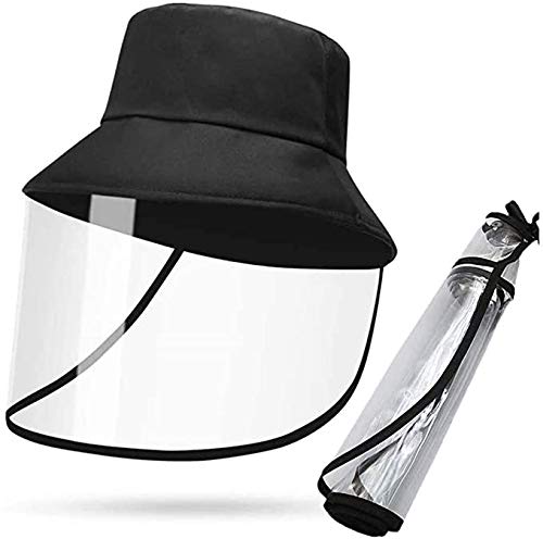 Safety Face Shield for Men and Women Full Face Shield Protective Cap Anti-Fog,Windproof Dustproof Hat Cover Outdoor Baseball Sun Hat (black-2)