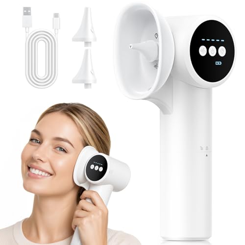Upgraded Ear Wax Removal, Electric Ear Cleaner with Mild Drying, Safe & Gentle Automatic Ear Cleaner, Cleaning with Dual-Compartment Design, Electric Ear Wax Removal 5 Pressure Settings, IPX7, White