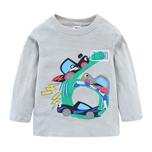 Image of Mud Kingdom Little Girls Birthday Shirt Long Sleeve Cute Cartoon