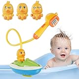 guarda juguetes ducha 【Material seguro】Nuestros juguetes de baño de pato están hechos de ABS y materiales de goma seguros y no tóxicos, y los bordes suaves no dañarán la delicada piel de su hijo. Son duraderos e ideales para niños pequeños.