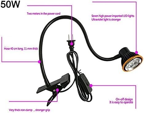 50W 395nm 365nm 405 Lunghezza d'onda Ultravioletto UF essiccatore for Unghie LED UV Lampada polimerizzante for Colla Verde Olio Viola Luce for Manicure for Smalto Gel(395nm)