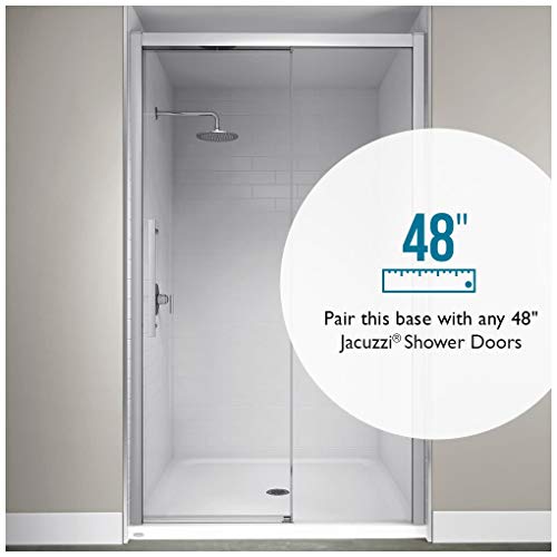 Jacuzzi S364959Wh 48-Inch L By 48-Inch W Single Threshold Tru-Level Acrylic Shower Base, White Finish #TOP1