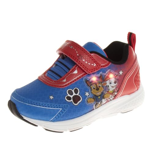 Paw Patrol Boys Chase and Marshall Light up Sneakers Red Blue (11 Medium Little Kid)