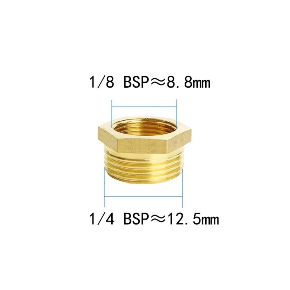 BSP Adaptateur de bague de plomberie mâle vers femelle – Connecteur de tuyau hexagonal pour un ajustement sûr, 1 pièce (0,3 x 0,6 cm)