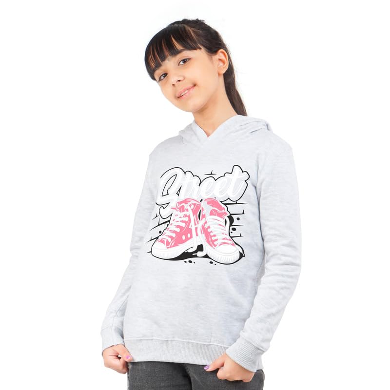 Image of Real Basics Girls Cotton Hooded Sweatshirt (Pack of 1)