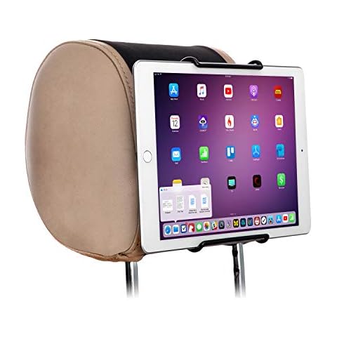 Car Headrest Mount, FULLONG Universal Car Headrest Mount Holder for 7 Inch to 11 Inch Tablet - Black Cover