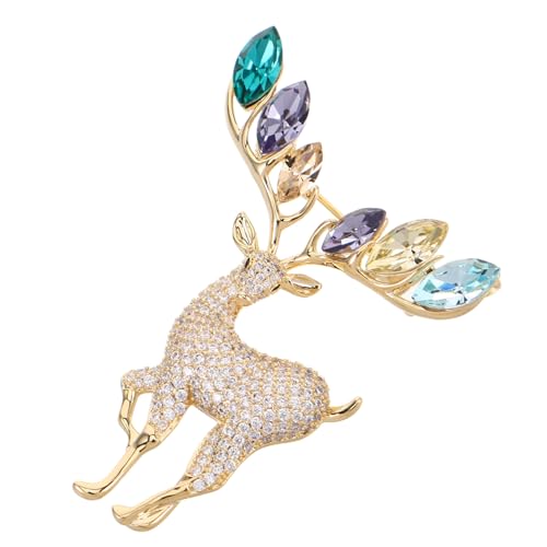 Broche cerf Noël élégante cadeau idéal pour fêtes de fin d'année