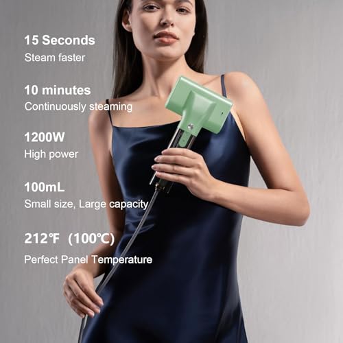 Image of G10 Steamer for Clothes, Portable Travel Irons,Handheld Garment Steamer | 15S Fast Heat Up,Big Iron Panel steam iron 2-in-1 Travel Size 0.9 lbs, 100ml Tank for Travel & Home