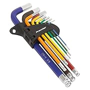 Комплект шестостенни ключове 9 бр. дълги с...