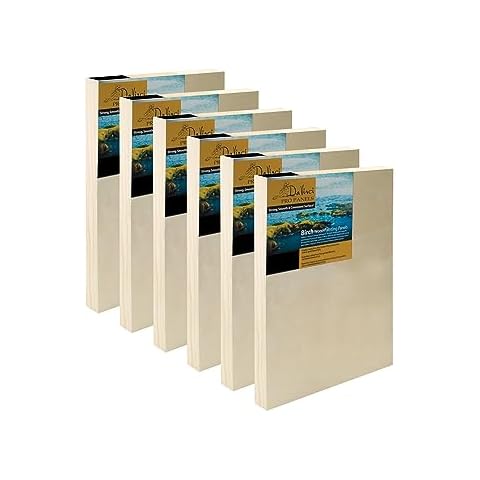 DaVinci Wood Panel Pro Birch Wood Painting 7/8"" Panel (Single) 9x12"" - 6 Pack Cover