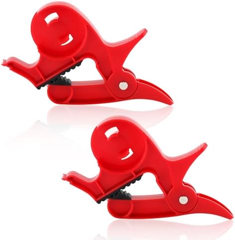 2pcs Tabletop Gift Wrapping Tool, Tape Dispenser Wrapping Paper Holder Table Clamp for Christmas Birthday Gifts, Gift Wrapping Tool Gift Wrap Cutter for Desk Packing Paper Rolls (Red)