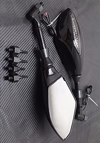 Rétroviseurs clignotants bleus moto pour trajets urbains CB1300
