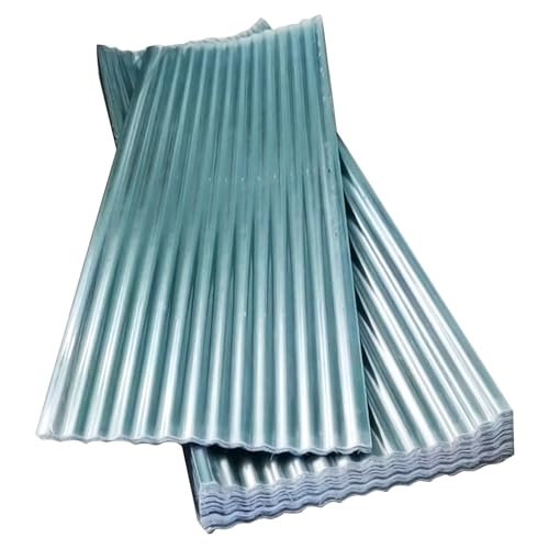 Lastra di Copertura in Fibra di Vetro da 1 mm Pannelli Policarbonato Trasparente per Tetti in Fibra Vetro, Fogli Pretagliati di Vetroresina Ondulata Pannelli Tetto(8 PCS,35x35in)