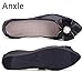 Women's Foldable Ballet Flats Casual Rhinestone Sparkly Wedding Ballerina Shoe Comfort Slip on Flat Shoes Black 8.5