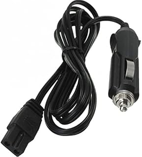 DASNTERED Car Cooler Cool Box Mini Fridge Lead Cable Plug, 2m 12V DC Replacement Car Cooler Cool Box Mini Fridge 2 Pin Lead Plug Power Supply Cable