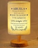 SUEHHYY Mothers Day Gifts for Grandma in Spanish, Regalos para Abuela Fabric Bedside Table Lamp Presents, Birthday Christmas Valentines Day Gifts for Grandma Grandmother from Grandkids