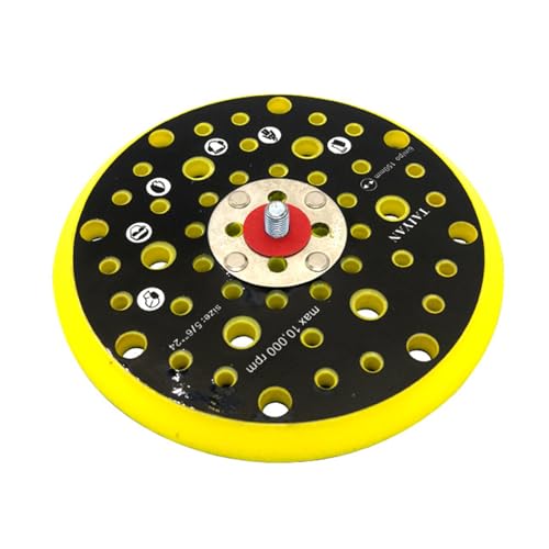 Plato para Lijadora 150 mm Orbital, 52 Agujeros, 6 Pulgadas Base, Almohadilla de Repuesto Compatible con Mirka CEROS DEROS