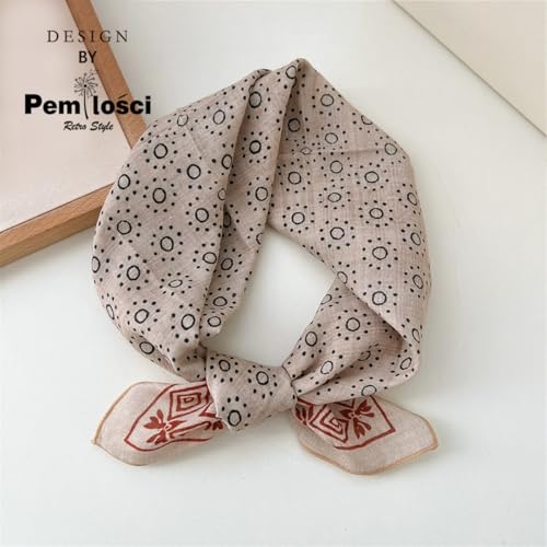 Cotton-Blend Bandana, Head Scarf, Headband, Head wrap, Hair Neck Scarf for Women 22 x 22 inch3