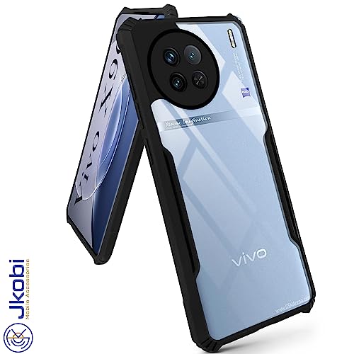 Image of Jkobi Back Cover Case for Vivo X90 (Shockproof with Polycarbonate Clear Panel | Professional Black)