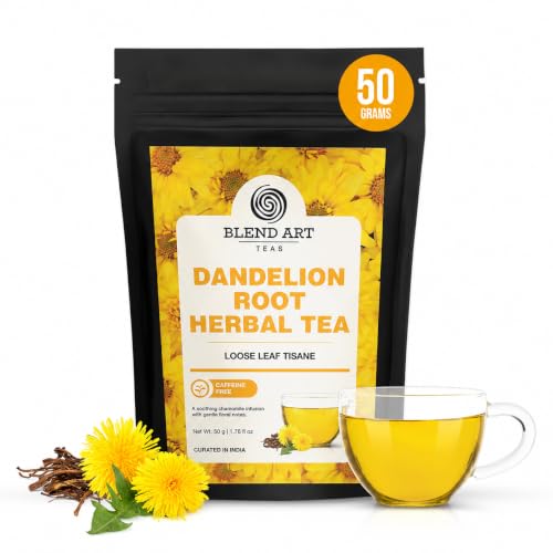 Image of Dandelion Root Loose Leaf Herbal Tea 50g | Improves Kidney Function & Digestive Health | IMPROVES DIGESTION Loose Leaf Detox Herbal Tea | Supports Digestive Wellness & Liver Health