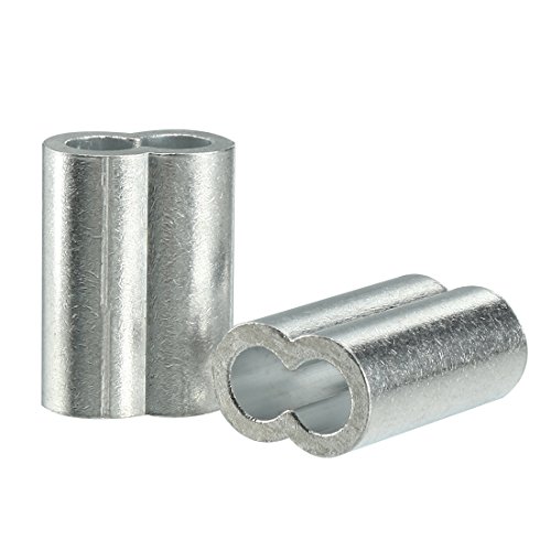 Manchons à sertir pour éviter le glissement des câbles métalliques double baril aluminium
