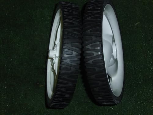 Image of SET OF 2 REAR MOWER WHEELS 194387X427 532433117 431880X427 431880X460 585911001,Replacement for HUSQVARNA OEM