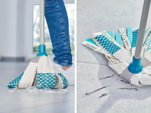 Leifheit Set Power Mop 3-in-1 mit saugstarken Fasern, komplettes Wischset mit Wischmopp und Eimer,...