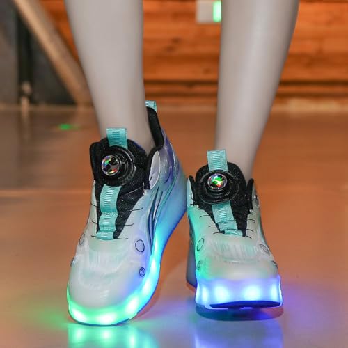 Chaussures à roulettes pour s'amuser au carnaval et fêtes d'enfants en bleu