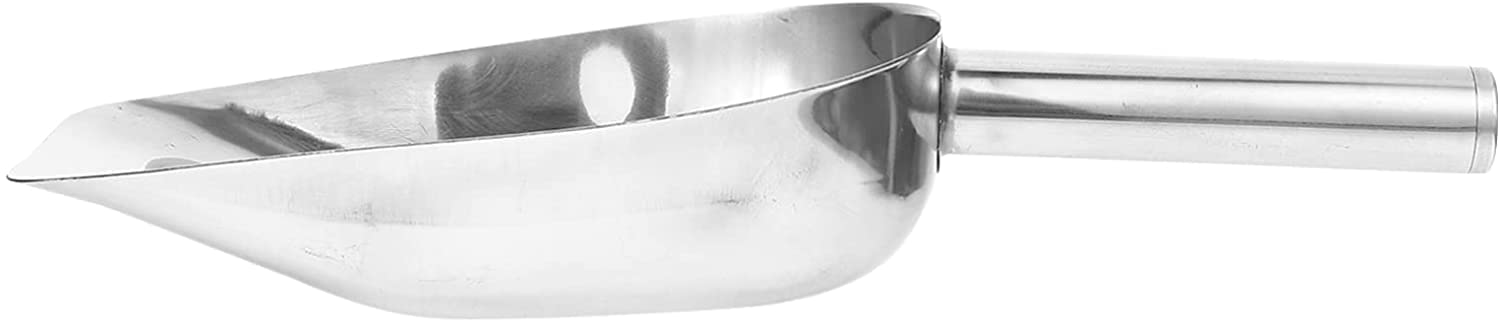 Eisschaufel aus Metall, Eisschaufel, Mehlschaufel: Edelstahl-Eisschaufel, Eiswürfelschaufel, flacher Boden, Gebrauchsschaufel für Bar, Küche, Popcorn, Süßigkeiten, Kaffeebohnen, 1 Tassenschaufel (F