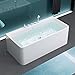 Produktbild Mai & Mai Freistehende Badewanne 180x80cm inkl. Armatur Standbadewanne aus Sanitäracryl V601MA
