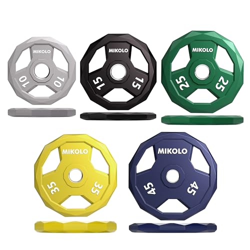 Mikolo Rubber Coated Olympic Weight Plates (5-45 LB)