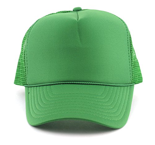 Image of NYFASHION101 Plain Mesh Trucker Hat - Breathable 6-Panel Daily Snapback Cap, Customizable Ideal for DIY Embroidery & Patches