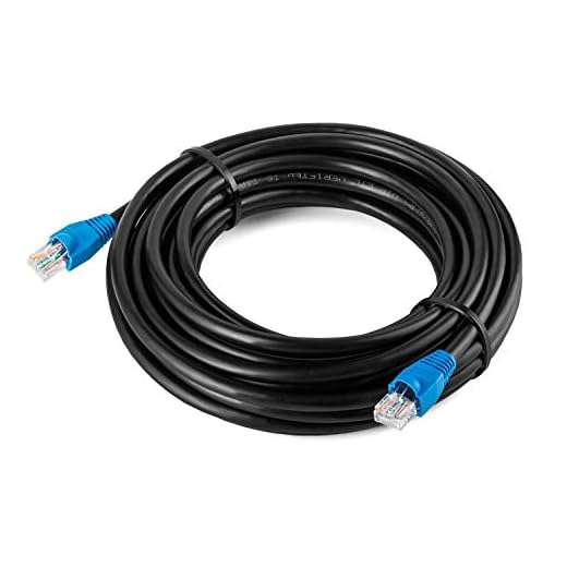 MutecPower Cable 20m Cable de Red ethernet Cat5E Exterior con Enchufe RJ-45 - FTP - CCA - Negro - 20 Metros