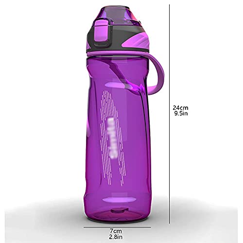 Waterfles Waterfles met Handvat Brede Mond Sportfles Fiets Waterflessen voor Buitensporten Camping Kantoor Wandelingsfles (Kleur: Blauw1) - Image 3