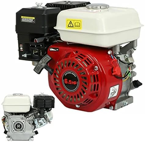 Gas Engine Motor, 6.5 HP 4 Stroke Gasoline Engine for GX160 OHV Go Kart Air Cooled Pull Start Motor Gas Engine 160CC 3600 RPM Industrial Grade Gas Engine Replacement, 4.8Kw