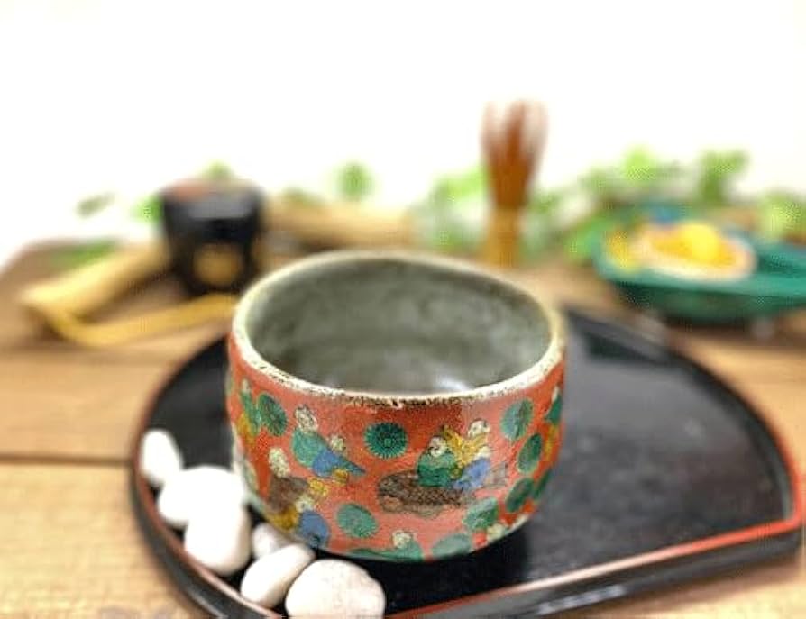 ご売約済です。九谷焼　抹茶茶碗 Amazon | 九谷焼【抹茶碗】木米写し | 九谷焼酒井百華園 | 抹茶碗