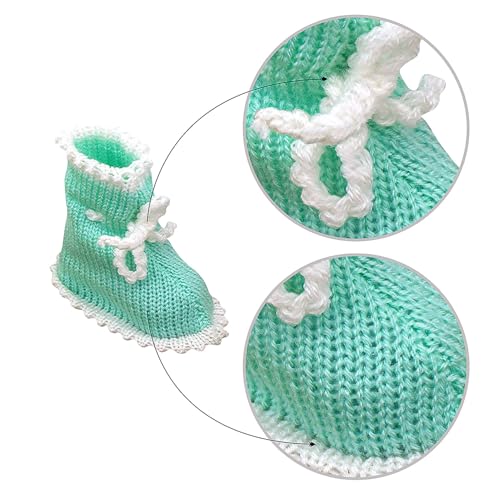 Image of Woolen Socks for NewBorn Baby Winter booties for Kids Woollen Socks for NewBorn (Multicolor,0 to 6 Month) Set of 4 Pairs