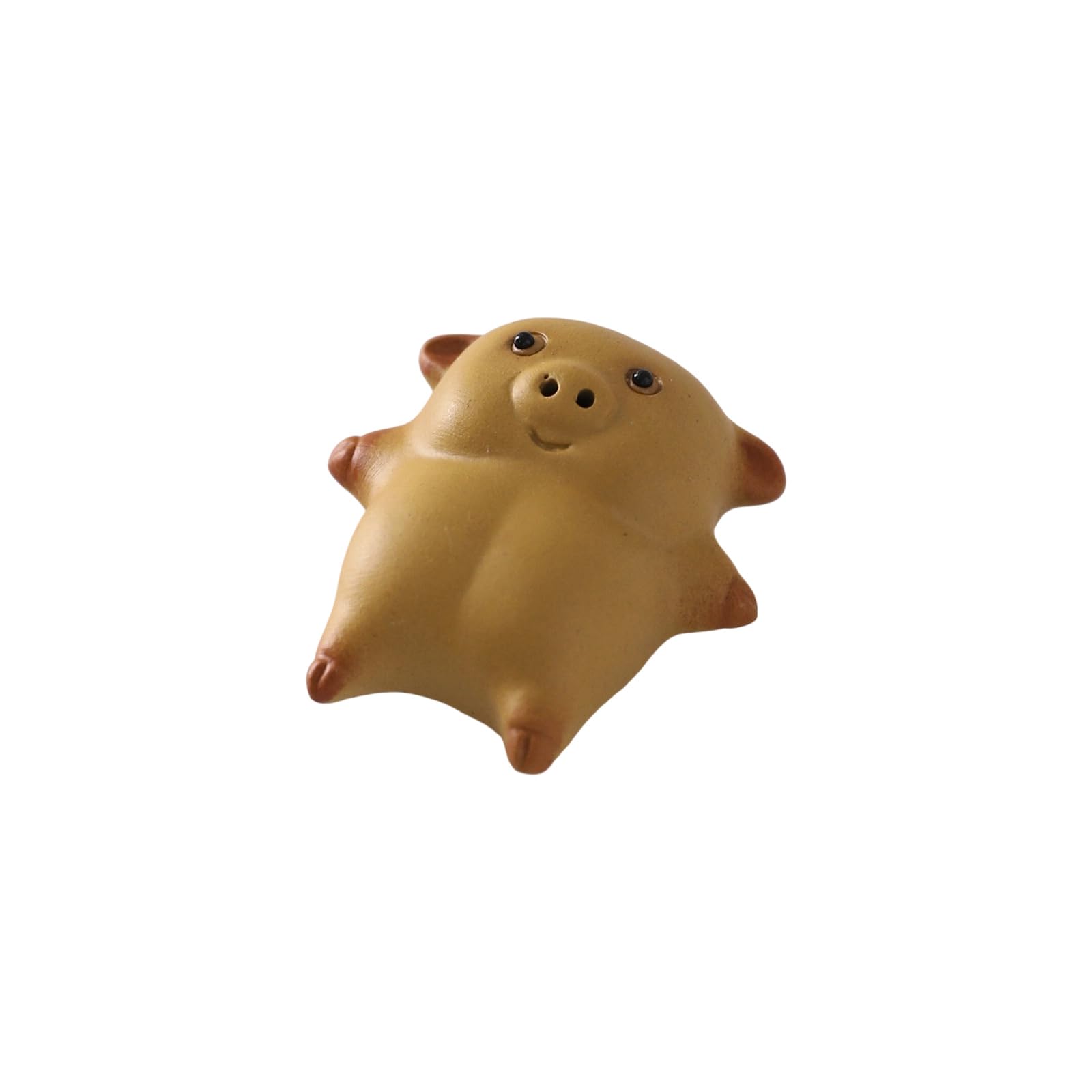 APGLSXY Artistic Grape Clay Tea Pet Sculpture with Bubble Function Artisanal for Tea Beloveds and Gatherers Lovely Lying Swine Addition