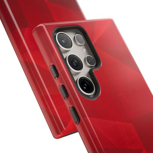 Coque Samsung Galaxy S24 Ultra rigide rouge abstrait géométrique