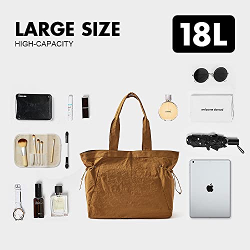Image of VAKAER Tote Bag for Women, 18L Side Cinch Shopper Bag, Large Hobo Bag, Lightweight Shoulder Bags for Work, Workout, Travel