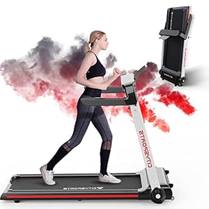 CITYSPORTS Tapis roulant,Elettrico 2HP 15 km/h, Display a LED controllabile con Luce Ambientale, Facile da spostare e riporre, Silenzioso Ufficio/Home Fitness, Nero, Taglia unica
