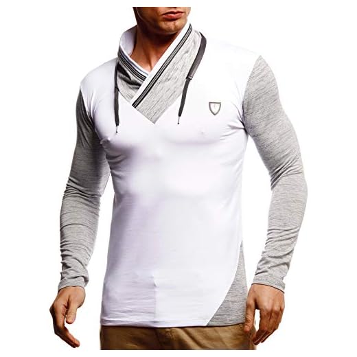 Leif Nelson herr sweatshirt longsleeve män slim fit bomull-andel basic sommar pulli vit långärmad tröja svart tröja tröja tröja t-shirt lång ärm LN55125