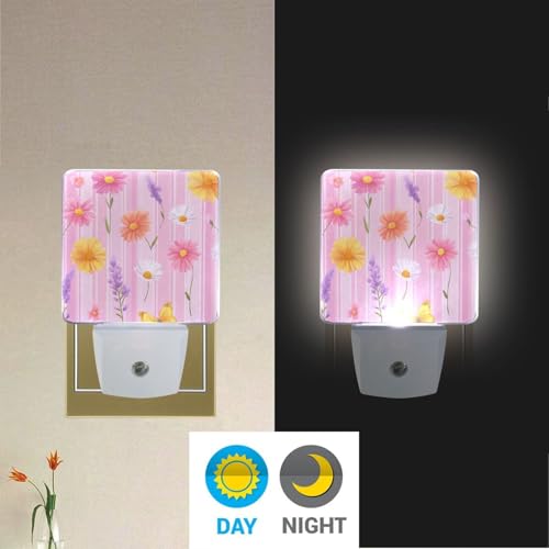 Lámpara de noche con sensor y patrón floral miniatura 4